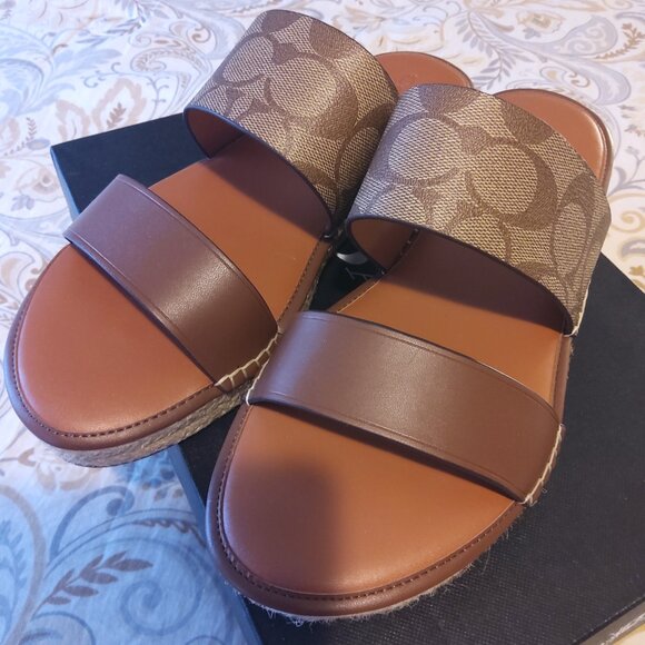 Coach Franca Espadrille Sandals - Picture 1 of 10